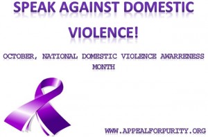Domestic Violence Month October